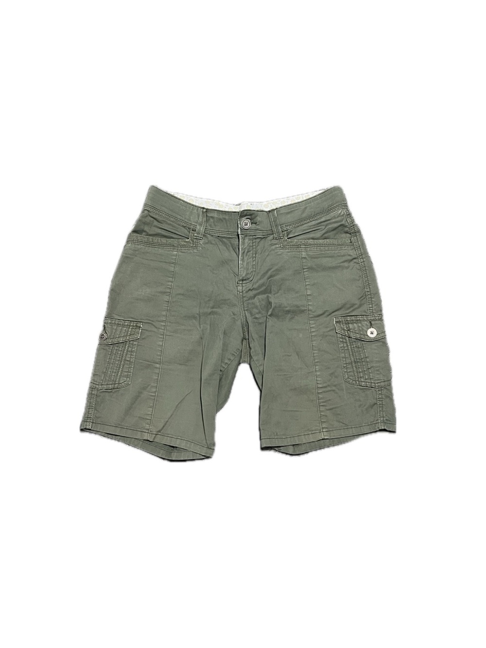 Woman’s Olive Cargo Shorts - Casual Utility Style